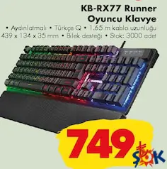 RAMPAGE KB-RX77 RUNNER OYUNCU KLAVYE
